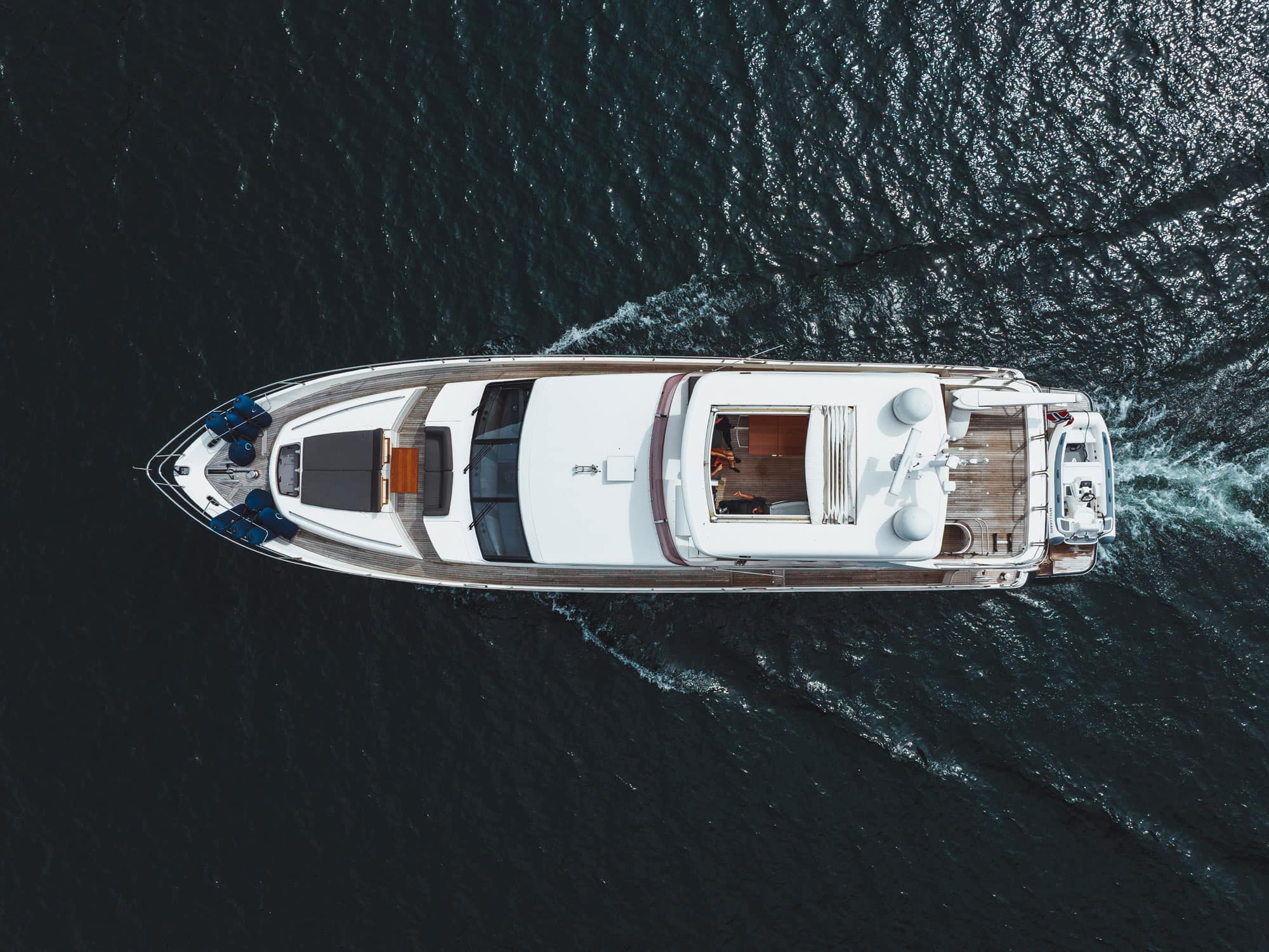 A day charter under way in the fjords near Bergen